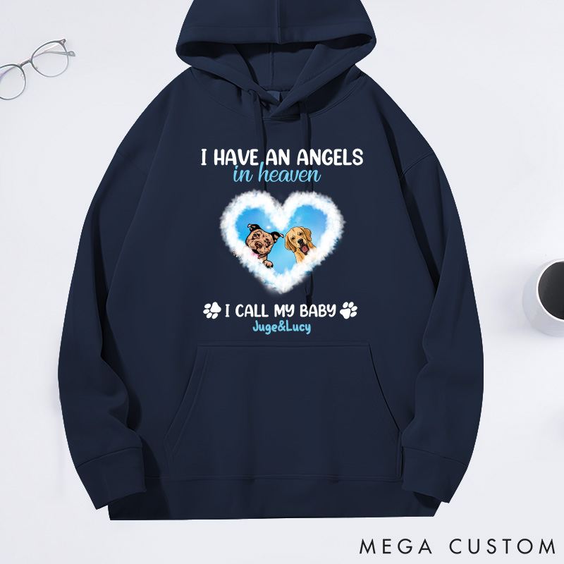 Personalized Dog Lover Memorial I have an Angel in Heaven Classic Hoodies