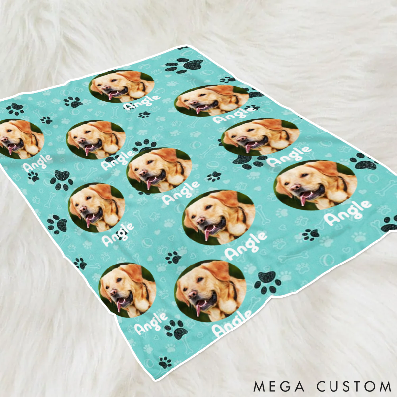 Personalized Pet Lover Custom Face Pet Throw Blanket