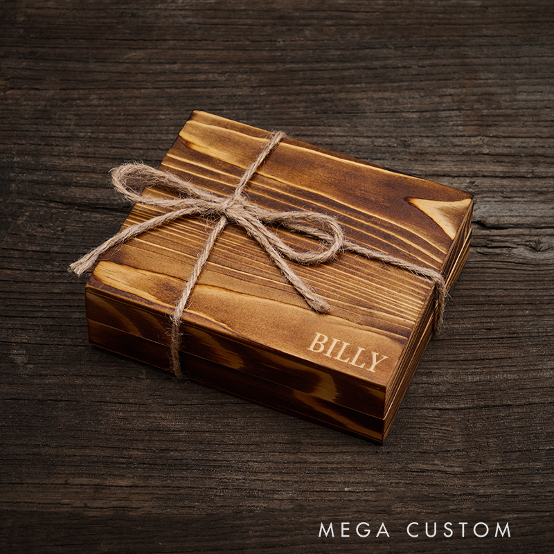 Personalized Leather Wallet Engraved Genuine Leather Wallet For Him Mens Wallet Anniversary Gift For Him Birthday Gift For Boyfriend Husband Groomsmen