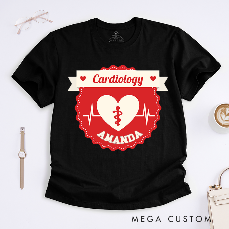 Personalized T-Shirts Cardiology Nurse Elegant Shirt Perfect Gift for Cardiology Nurses