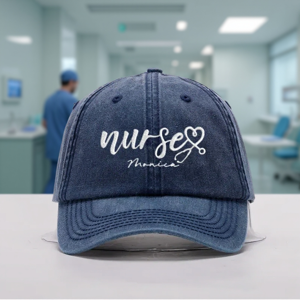 Personalized Caps for Nurse Embroidered Baseball Cap Medical Worker Hat Custom Nurse Gift Nurse Appreciation Hat
