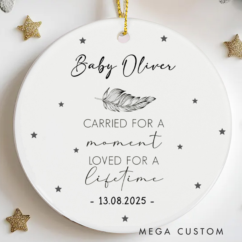 Personalized Baby Loss Ornament Miscarriage Ornament Still Born Gifts Baby Memorial Keepsake Baby Loss Keepsake Angel Baby Memorial Gifts