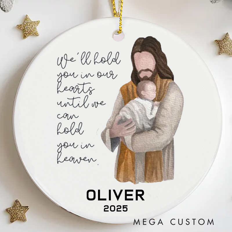 Personalized Miscarriage Ornament Baby of Jesus Infant Loss Ornament Pregnancy Loss Ornament Stillborn Gift Baby Memorial Christmas Ornament 