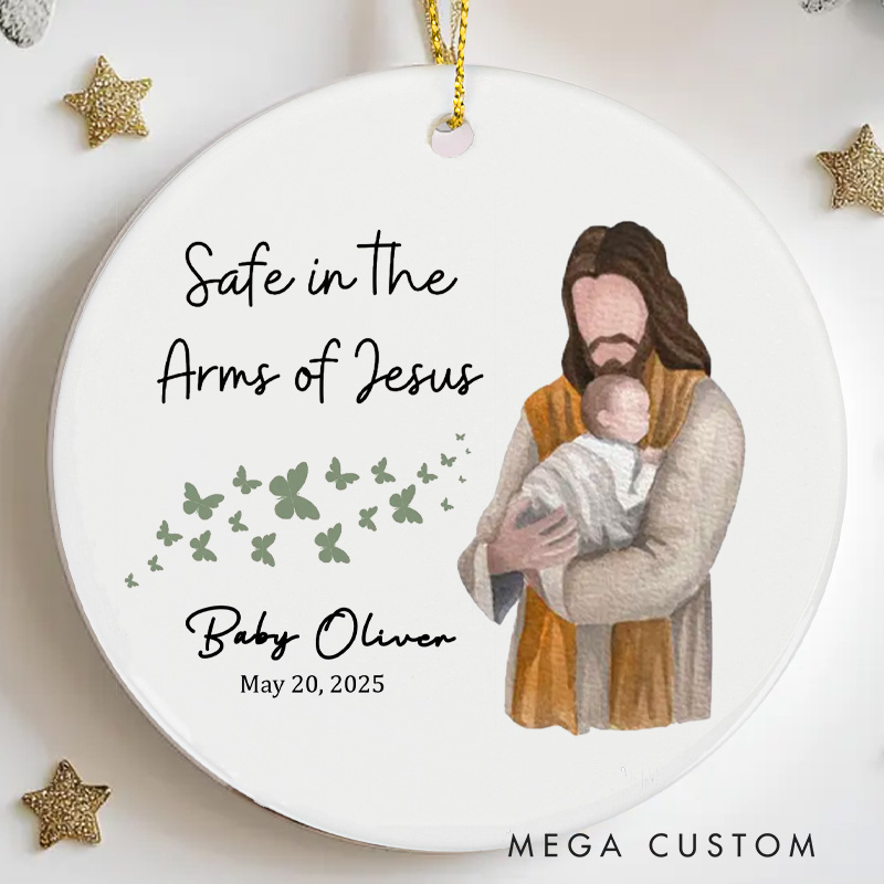 Personalized Stillborn Ornament Miscarriage Ornaments Infant Loss Memorial Gift Honoring a Miscarriage Jesus Baby Loss Christmas Ornament