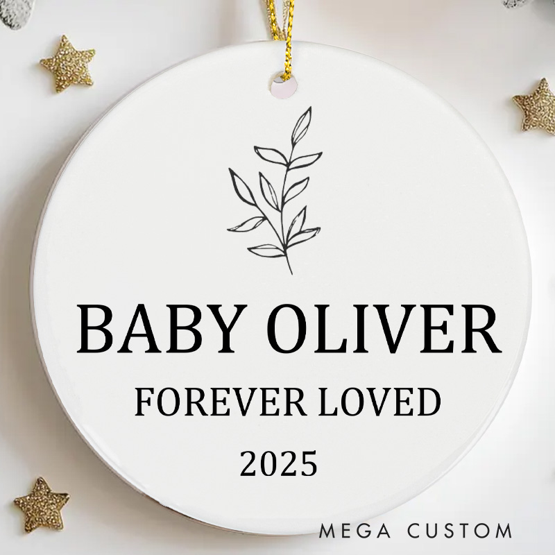 Personalized Miscarriage Ornament Miscarry Baby in the Sky Memorial Gift Custom Rainbow Angel Keepsake Grief Baby Loss Christmas Ornament
