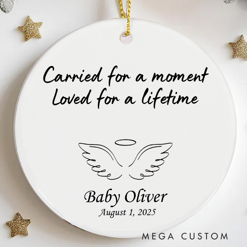 Personalized Miscarriage Ornament Infant Loss Ornament Still Born Gifts Baby Memorial Keepsake Angel Baby Sympathy Gift 