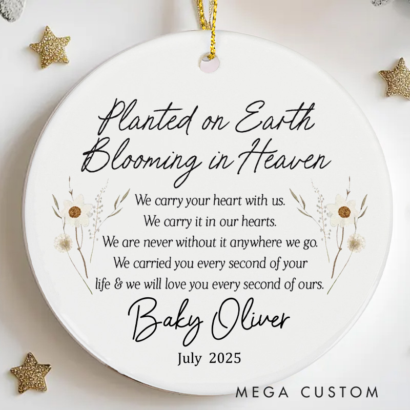 Personalized Miscarriage Ornament Baby Memorial Gift Infant Loss Keepsake Child Loss Remembrance Sympathy Gift Baby Loss Christmas Ornament