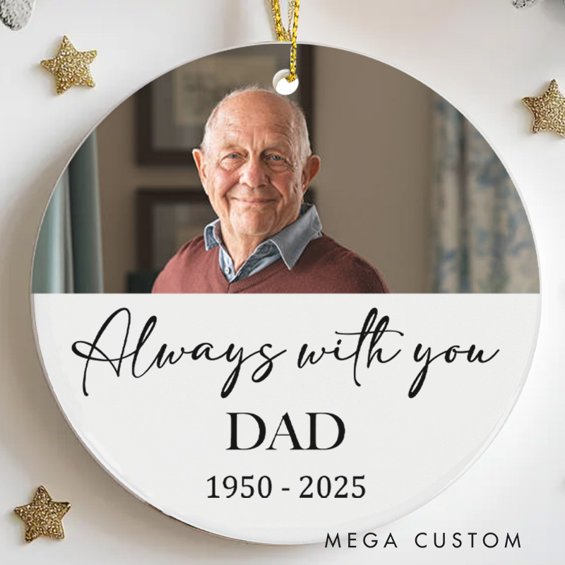 Personalized Loss of Loved One Ornament Custom Portrait From Photo Memorial Ornament Always With You Memorial Ornament Sympathy Gift