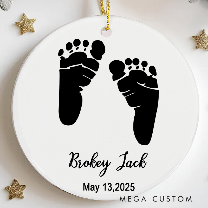 Personalized Infant Loss Remembrance Ornament Memorial Footprint Ornament Miscarriage Gift Baby Loss Gift Keepsake Stillborn Baby Memorial Ornament