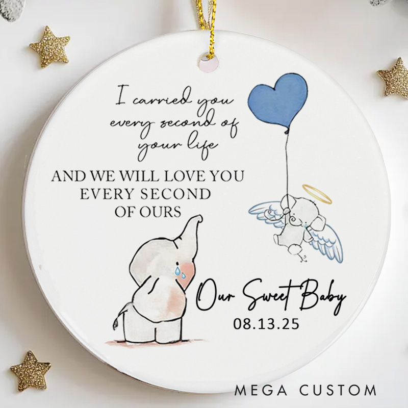Personalized Baby Memorial Ornament Sympathy Gift Miscarriage Ornament Infant Loss Stillbirth Keepsake Pregnancy Loss Memorial Gifts 