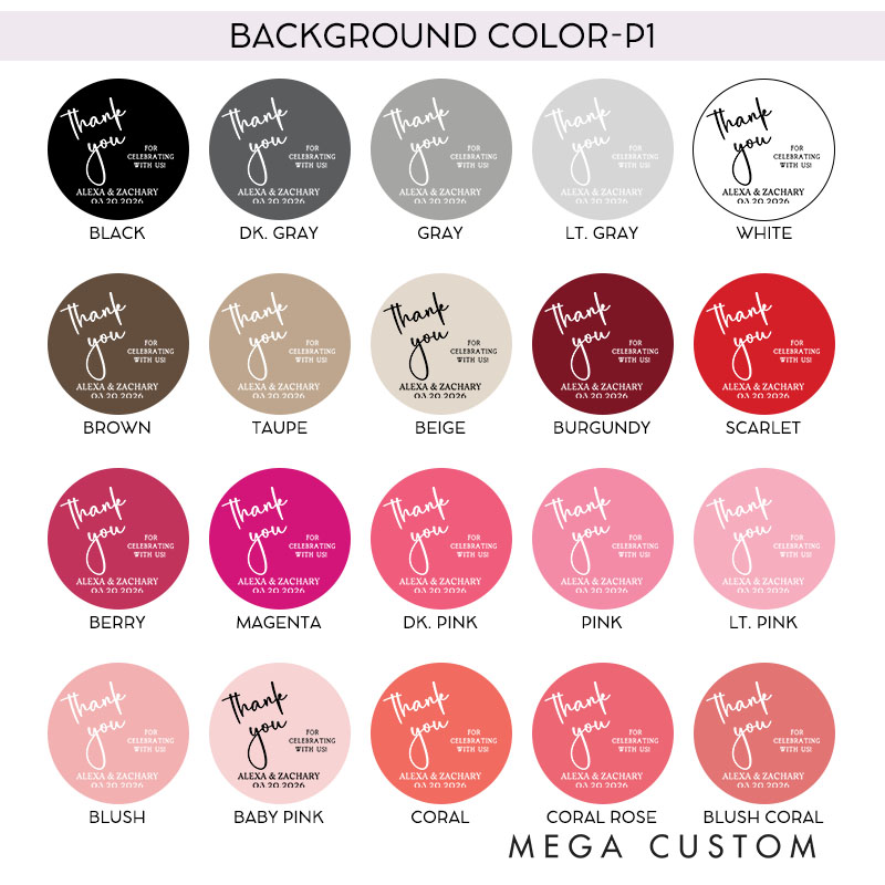 Personalized Couple Wedding Thank You 2.5" Stickers with Name Newlyweds Wedding Gift Bag Stickers Party Favors Label Candle Tags Bridal Shower Favors