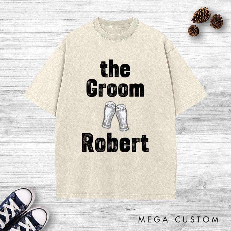 Personalized Cheers To Groom Bachelor Party T-Shirt Groomsman Stag Party Favors Shirt Bachelor Party Gift Tees Best Man Gift