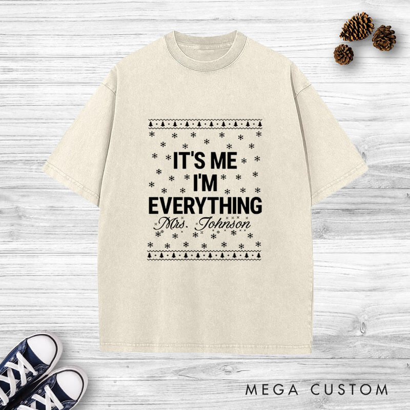 Personalized Joyful Merry and Married the First Christmas as Mr and Mrs Washed T-Shirt