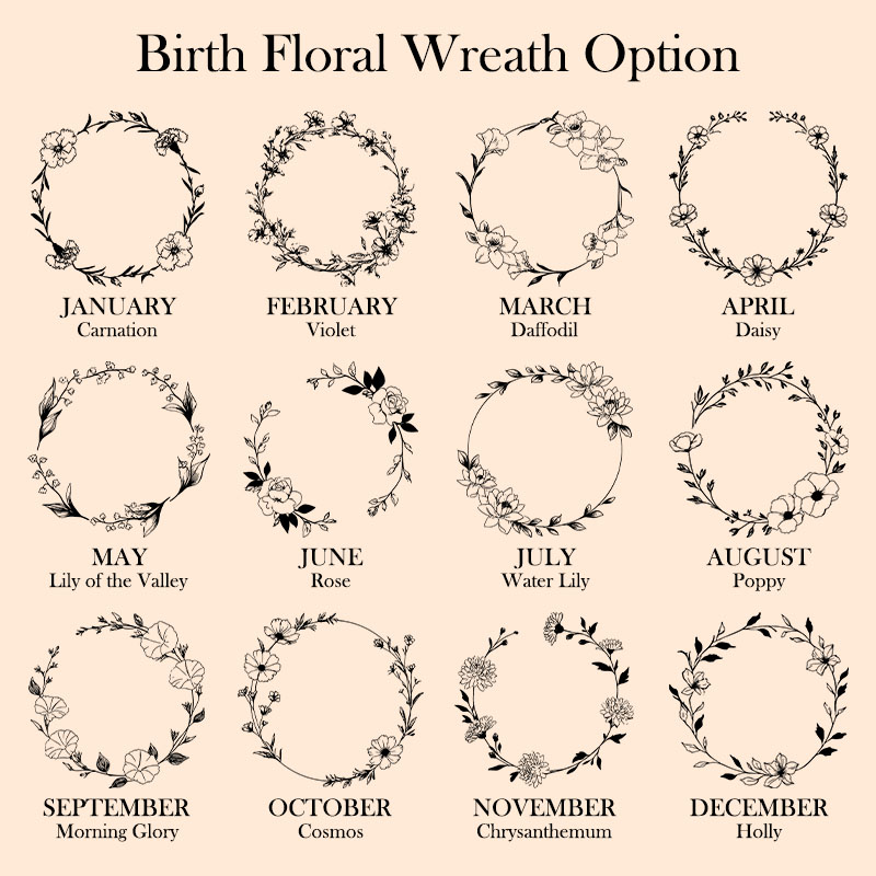 Personalized Couple Wedding Birth Floral Wreath Wood Ring Box Newlyweds Initial Name Ring Box with Acrylic Cover Engaged Ring Holder Husband Wife Gift