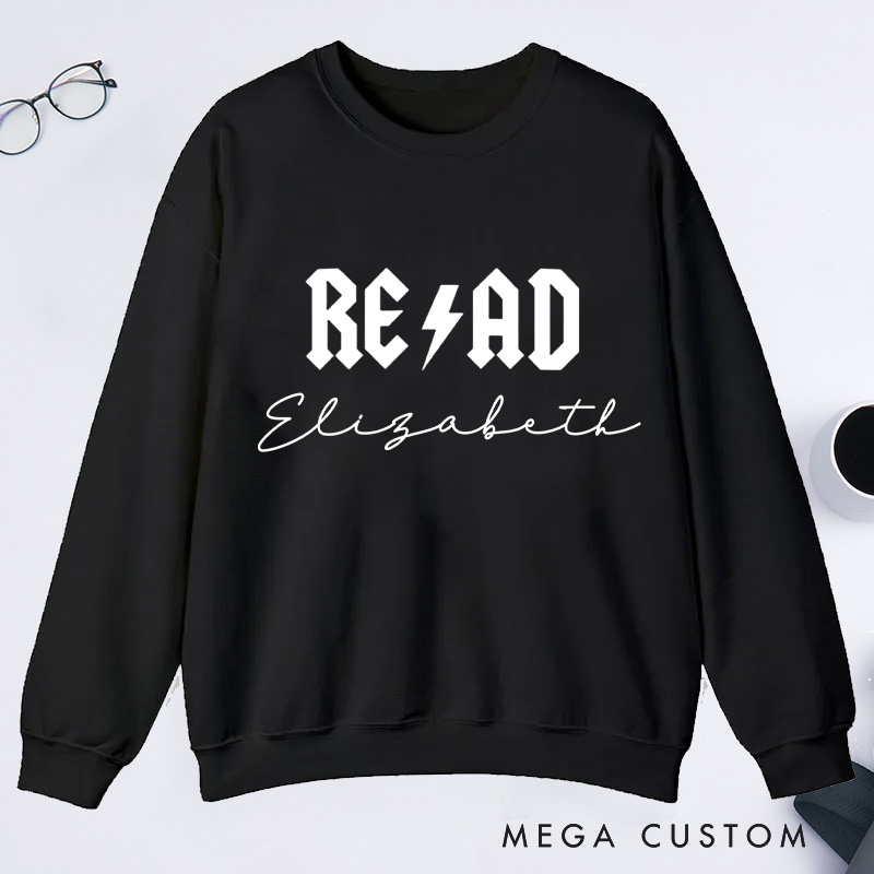 Personalized Read Classic Sweatshirts Custom Bookish Sweatshirt with Name for Book Lover Gift Librarian Gift Reader Gift Reading Gift