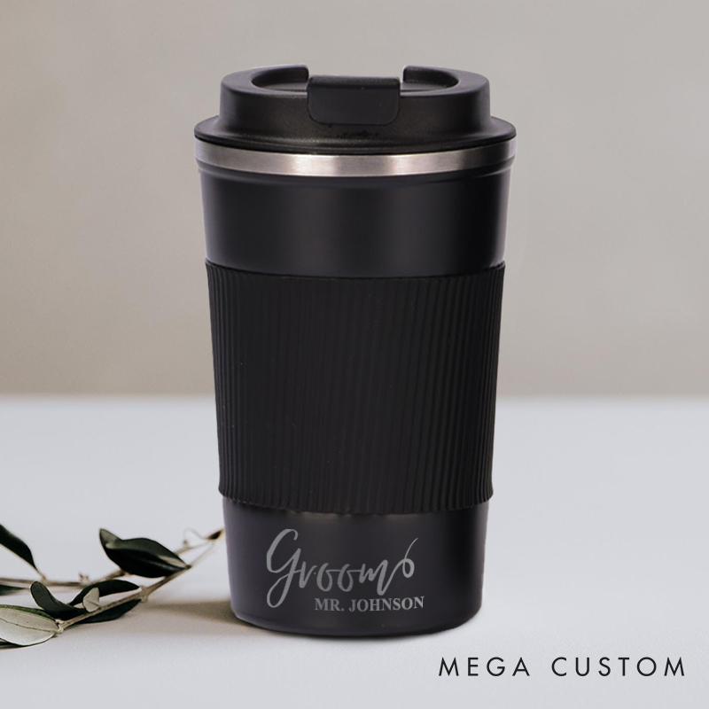 Personalized Mr and Mrs Wedding Couple Insulated Coffee Cup Tumbler
