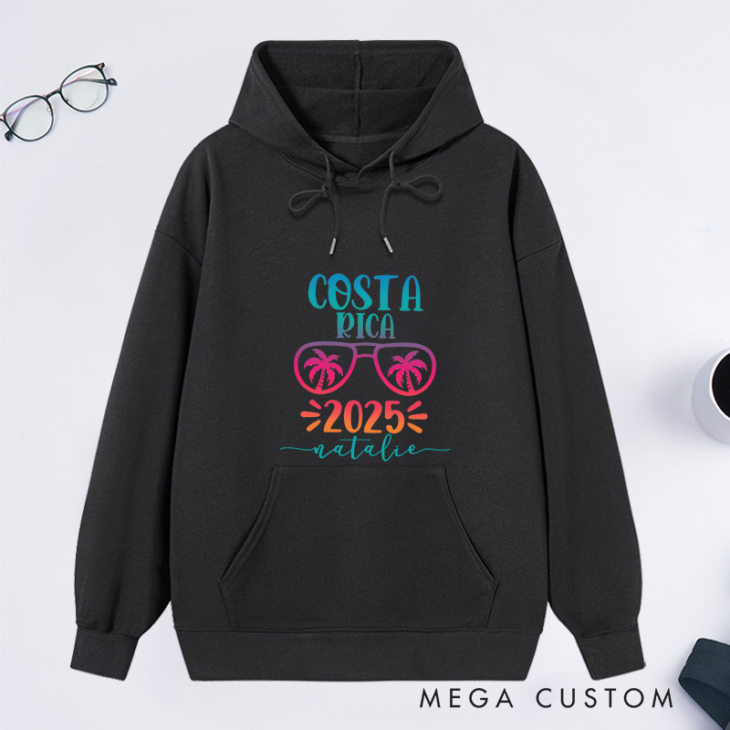 Personalized Costa Rica 2025 Classic Hoodies San Hose Travel T-shirt Summer Family Tee Costa Rica Vacation Shirt Cute Beach Shirt
