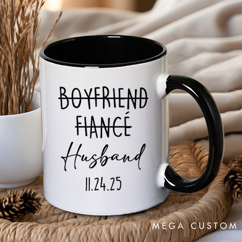 Personalized Relationship Journey Couple Mugs Wife Husband Coffee Mug for Couple Groom Bride Ceramic Coffee Cup for Him Her