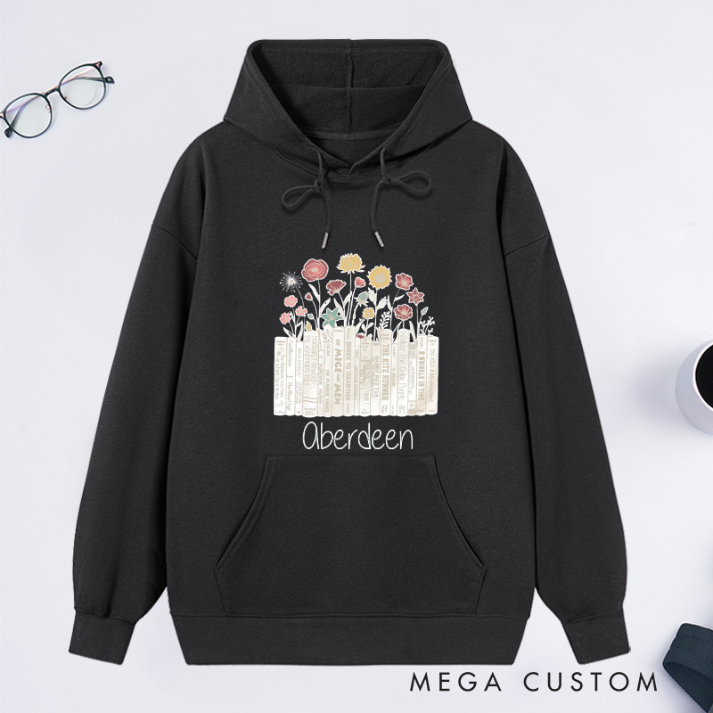 Personalized I'm with the Banned Classic Hoodies Custom Book Lover Hoodies with Name Reading Hoodies Librarian Gift Book Lover Gift for Reader