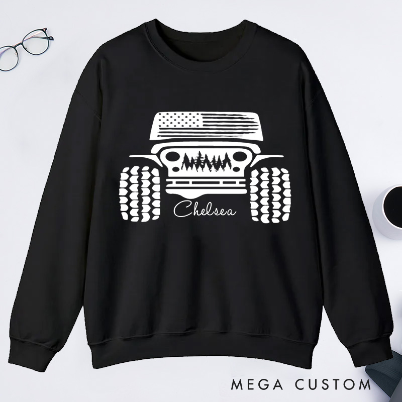 Personalized US Off Road Forest Classic Sweatshirts Gifts for Travel Enthusiasts