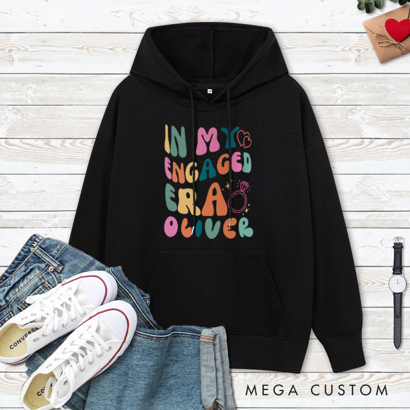 Personalized In My Engaged Era in Vibrant Colors Fiancee Engagement Fiancée Hoodie