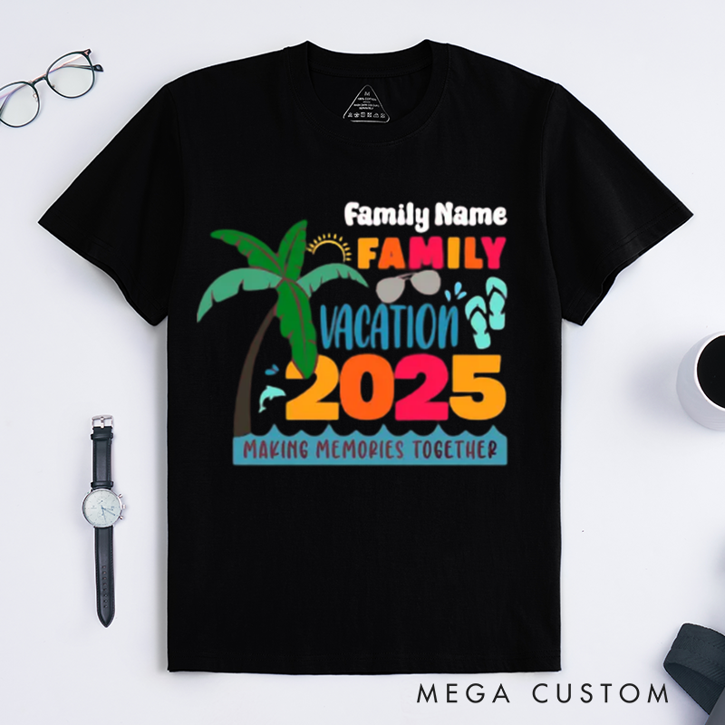 Personalized 2025 Family Vacation Matching Shirts for Making Memories Together at the Beach Classic T-shirt