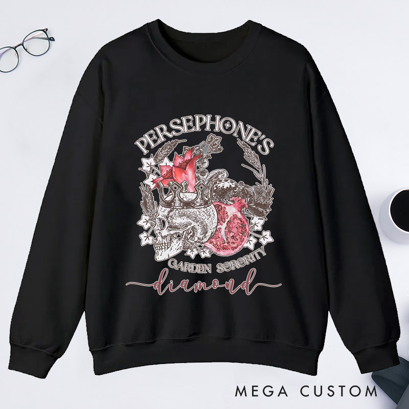 Personalized Persephone's Garden Classic Sweatshirts Garden Sorority Sweatshirt with Name Plant Lover Gift Gardening Gift for Gardener