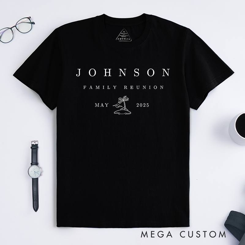 Personalized Family Reunion T-shirt with Name and Date Beach Classic T-shirt