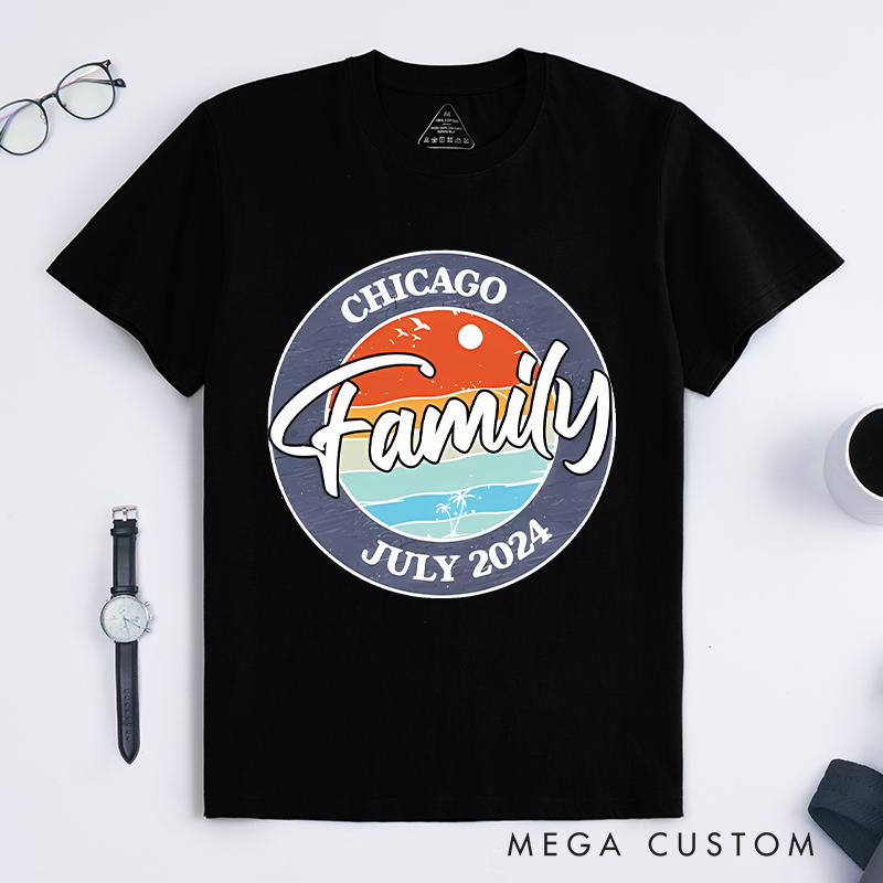 Personalized Family Vacation Shirts Custom Summer Shirt Making Memories Together Custom Number Family Beach trip Classic T-shirt
