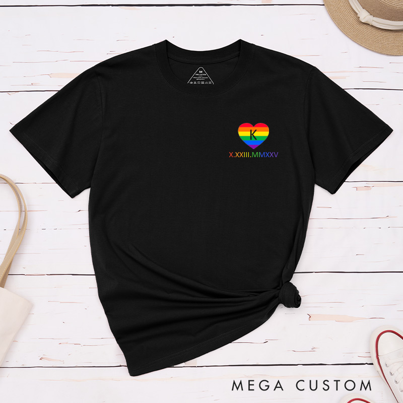 Personalized Minimalist LGBTQ Couple T-Shirts LGBTQ Gay Lesbian Matching Shirt Couple T-Shirt for LGBTQA+