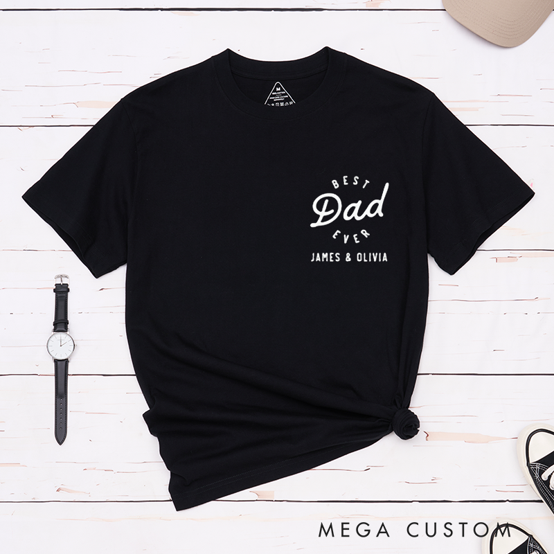 Personalized Best Daddy ever Chest Pattern Design Classic T-shirt