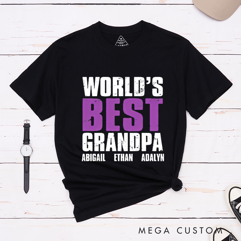 Personalized a Gift World's Best Grandpa Classic T-shirt