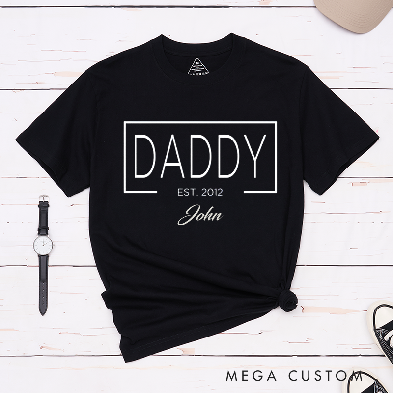 Personalized Gift for Daddy Minimalist Style Design Classic T-shirt