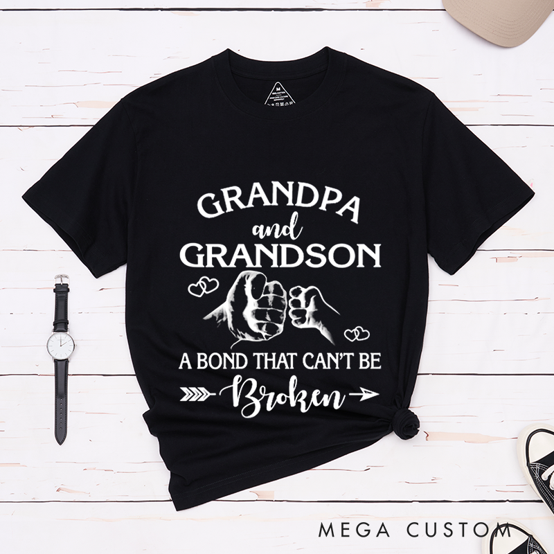 Personalized Grandpa and Grandsons Bond that Can't be Broken Classic T-shirt