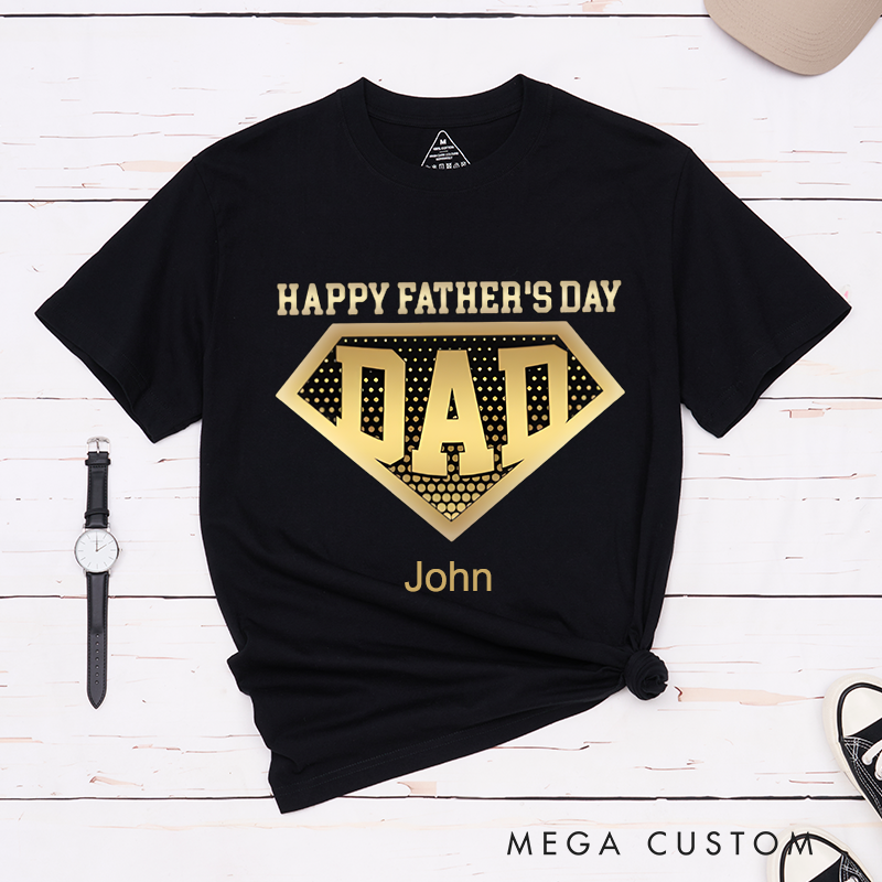 Personalized Happy Father Day Gift Super Hero Dad Classic T-shirt