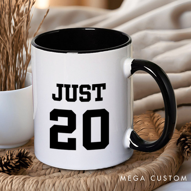 Personalized Bold Sports-Inspired Just Married Matching Wedding Couple Mugs