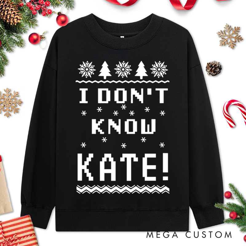 Personalized Couple Why Is the Carpet All Wet and I Don’t Know Christmas Sweatshirt Xmas Matching Sweatshirt for Husband Wife Boyfriend Girlfriend