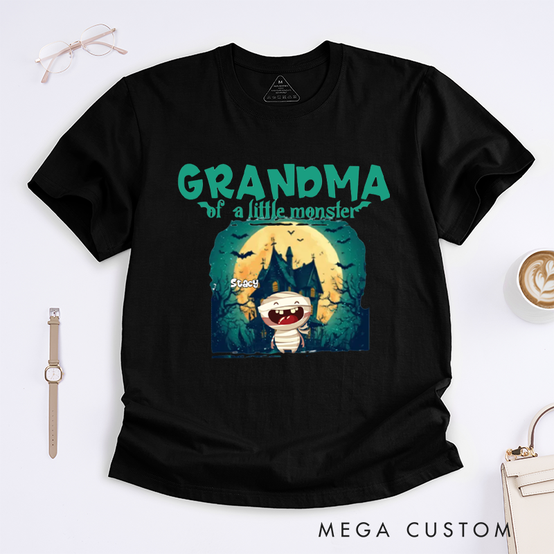 Personalized Mom Grandma of Little Monsters Classic T-Shirt Gift Ideas for Halloween
