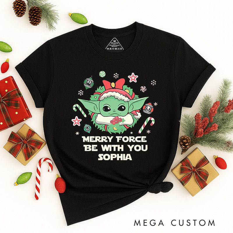Personalized Merry with You Christmas Classic T-Shirts Galaxy War Film Tshirt Movie Holiday Shirt