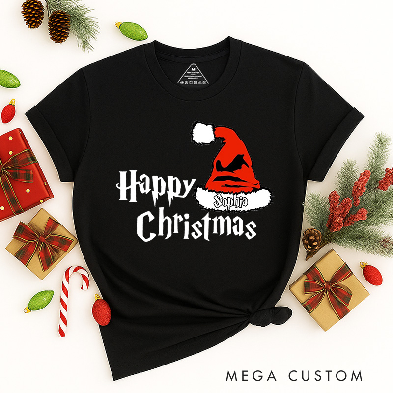 Personalized Happy Christmas Movies Classic T-Shirts Fantasy Magic Film Tshirt Movie Holiday Shirt