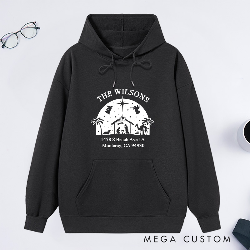 Personalized Hoodie Custom Printed Hoodie Unisex Personalised Pullover Sweatshirt for Housewarming Holiday Gift New Home Gifts