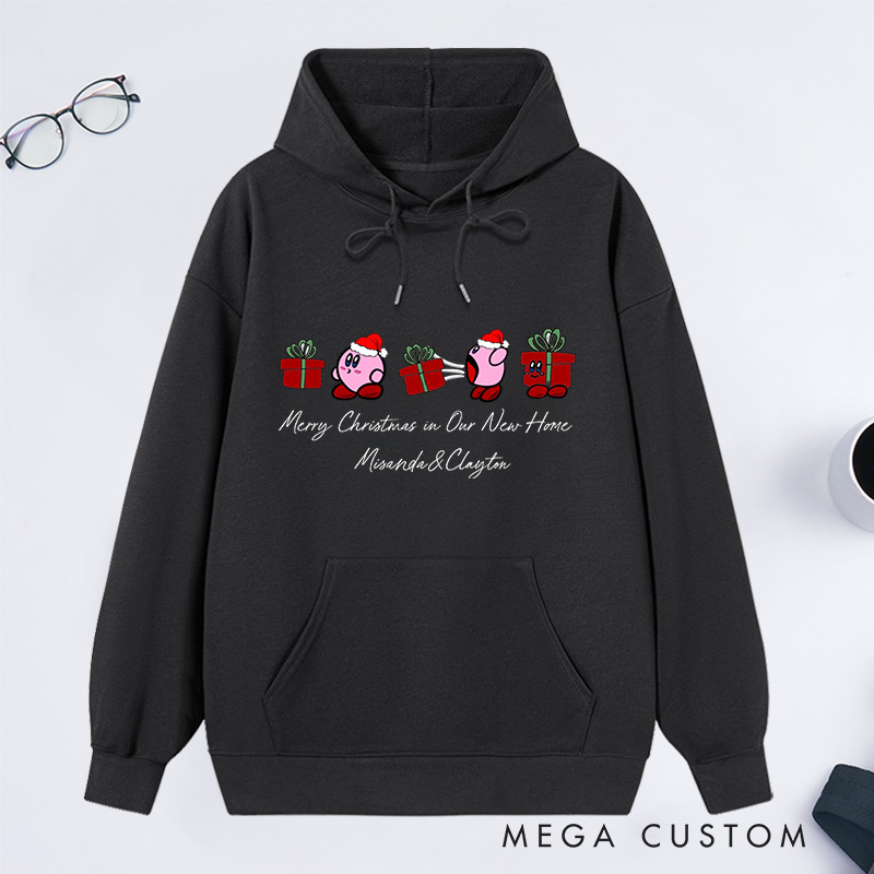 Personalized Hoodie Merry Christmas in Our New Home Design Custom Christmas Sweatshirt Christmas Housewarming Holiday Gift
