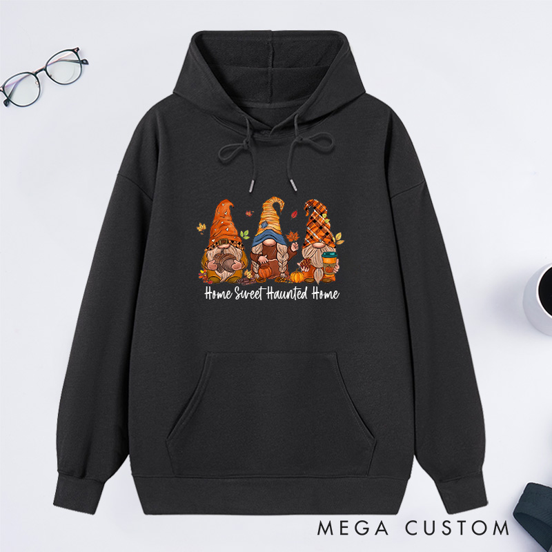 Personalized Gnomes Fall Sweatshirt Halloween Gnome Sweater Fall Vibes Shirt Gift for Thanksgiving Housewarming Sweatshirt Gift