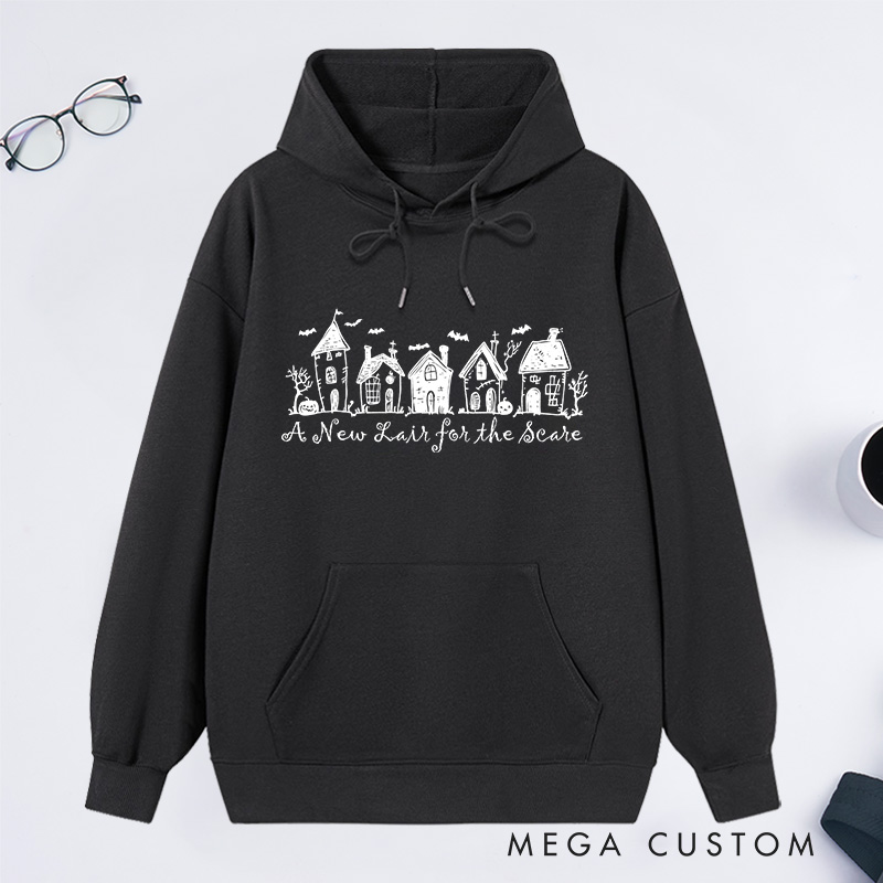 Personalized Cute Haunted House Sweatshirt Halloween Party Hoodie Spooky Season Sweatshirt Halloween Housewarming Gift