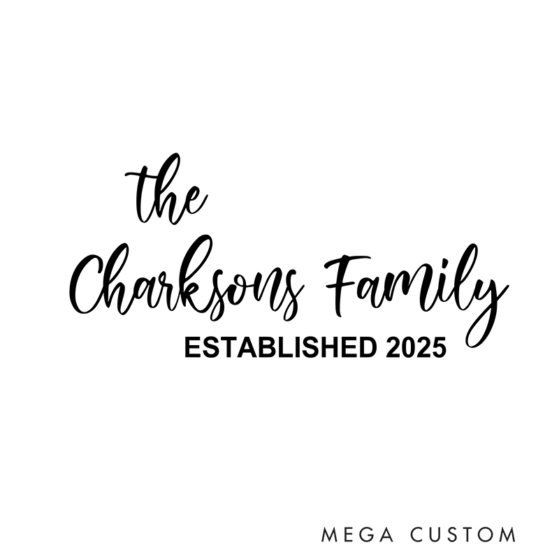 Personalized Housewarming Seal Custom Family Name and Established Year Design Elegant Decorative Stamp for New Homeowners Crafting Invitations