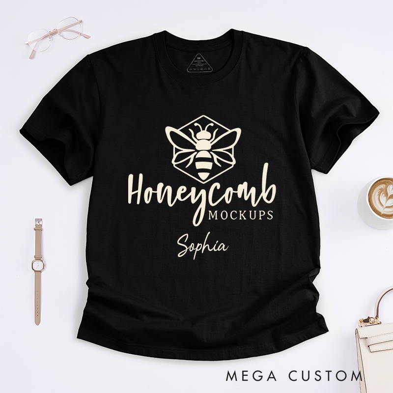 Personalized a Gift for Mom Honeycomb Mockup Design Classic T-shirt