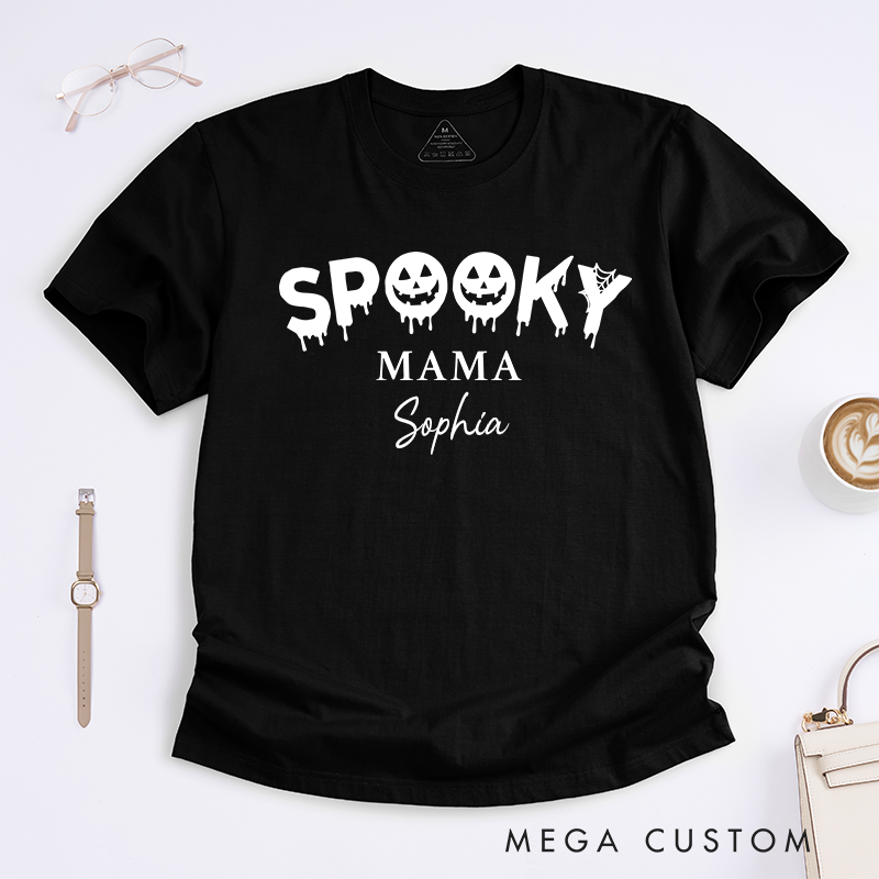 Personalized Halloween Spooky Mama Desigh Classic T-shirt