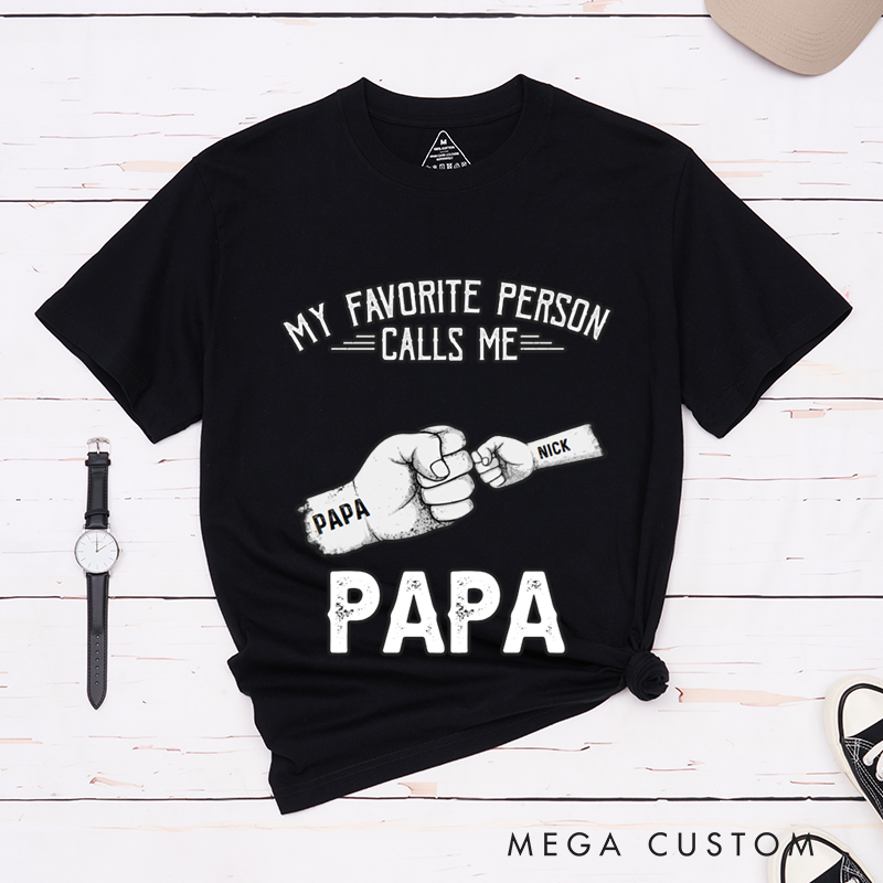 Personalized a Dad Like No Other My Favorite People Call Me Papa Classic T-shirt 