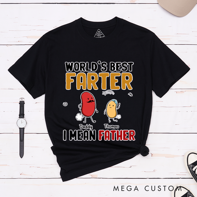 Personalized World's Best Farter Blame It on The Beans or Dad Classic T-shirt