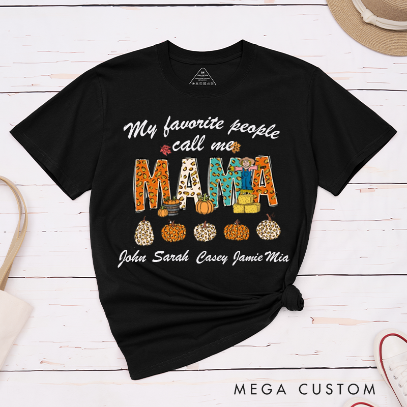 Personalized My Favorite People Call Me Mama Halloween Making Memories Together Family Classic T-shirt